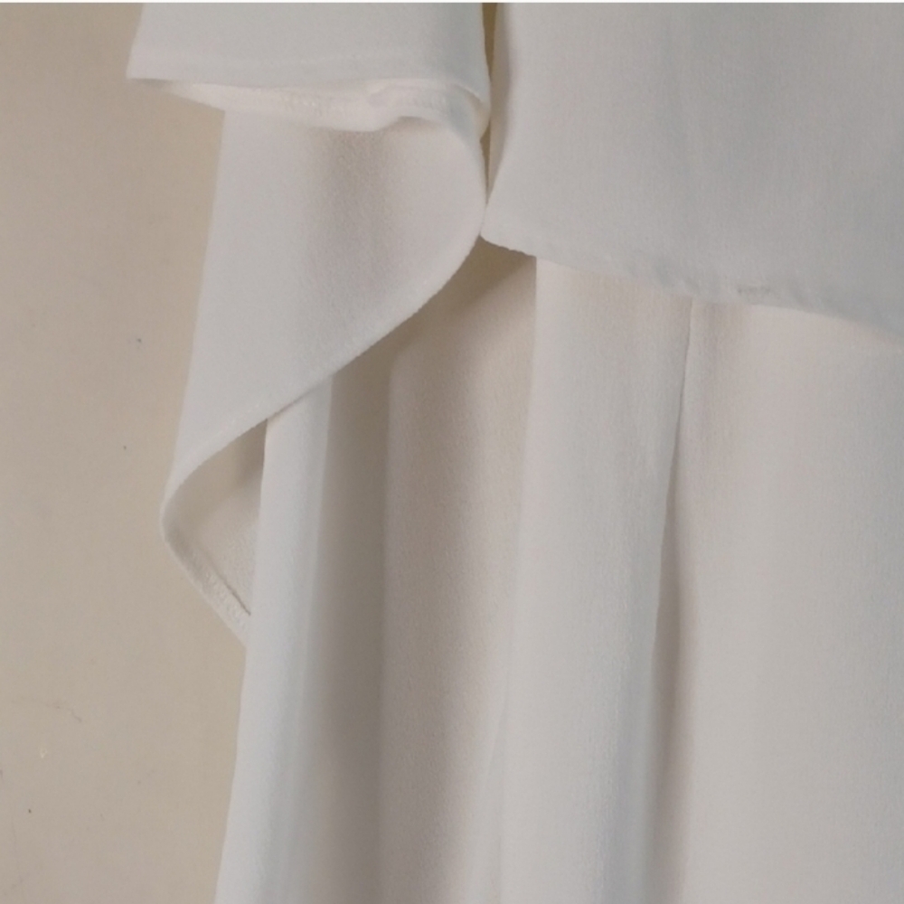 Lulu's White Cape Overlay Sheath Dress - Picture 8 of 14
